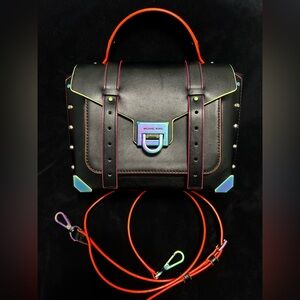 Michael Kors Black Crossbody Bag with Multicolor Neon Details